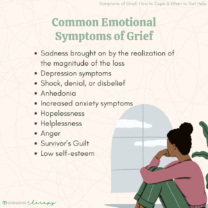 Common Emotional Symptoms of Grief