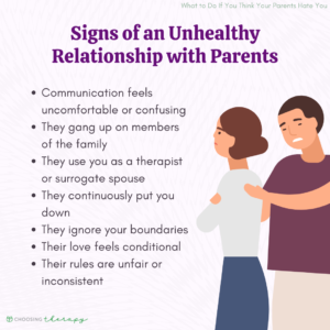 Signs of an Unhealthy Relationship with Parents