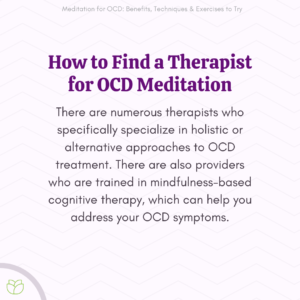 How to Find a Therapist for OCD Meditation
