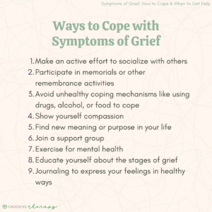 Ways to Cope with Symptoms of Grief