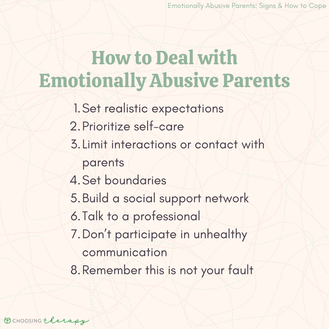 How to Deal with Emotionally Abusive Parents
