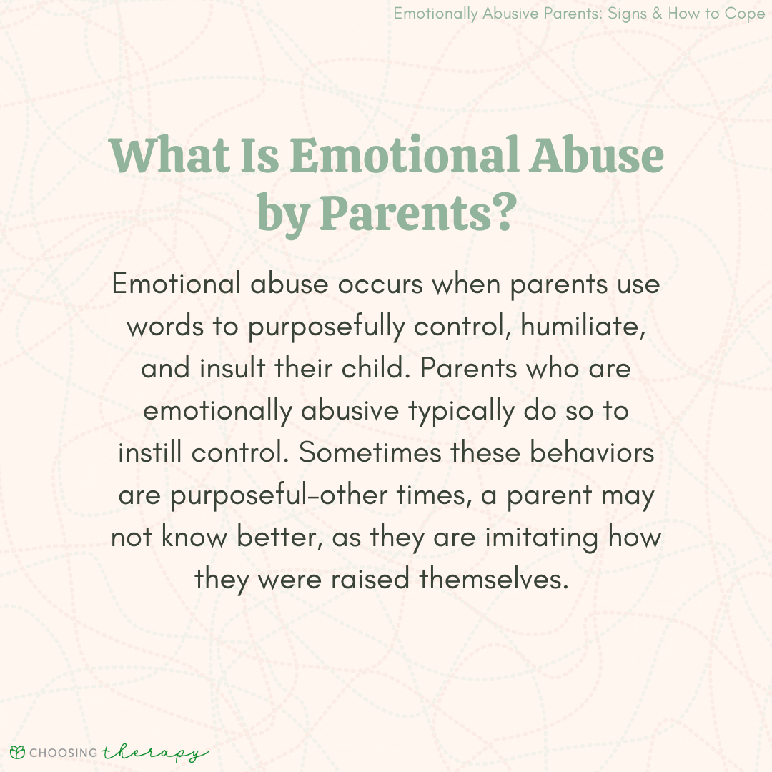 What Is Emotional Abuse by Parents