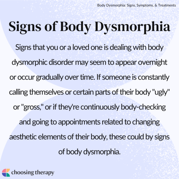 Body Dysmorphia: Signs, Symptoms, & Treatments