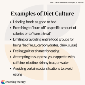 Examples of diet culture