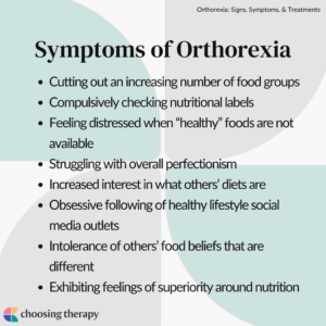 symptoms of orthorexia