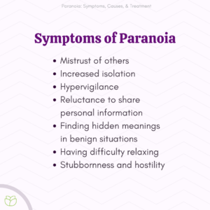 Symptoms of Paranoia