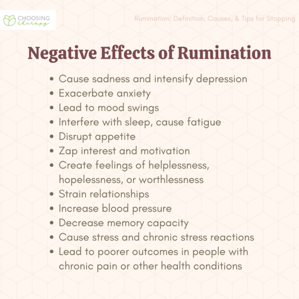 Rumination Definition, Causes, & 10 Tips to Stop