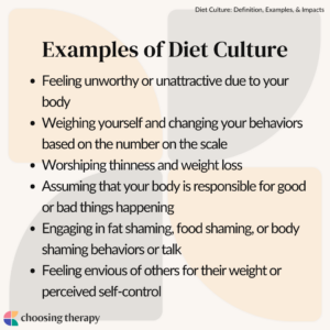 Examples of diet culture
