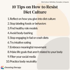 10 Tips on How to Resist Diet Culture