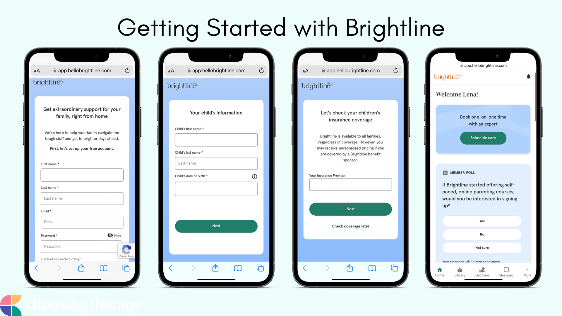 Image of how to get started with Brightline services