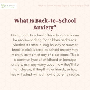 What Is Back-to-School Anxiety?