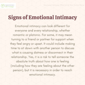 Signs of Emotional Intimacy