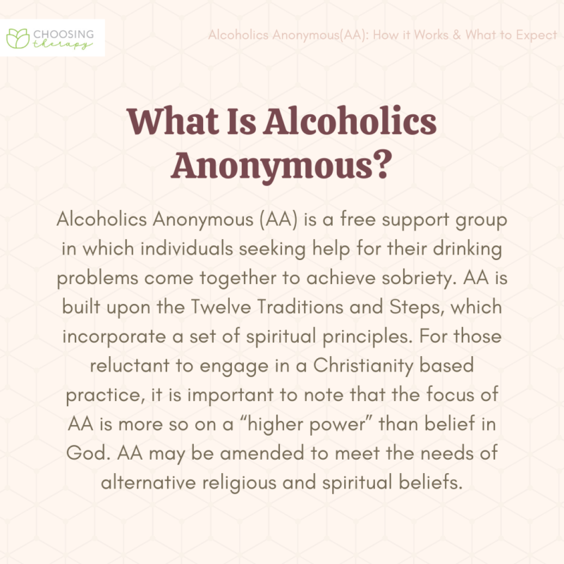 Alcoholics anonymous aa how it works what to expect