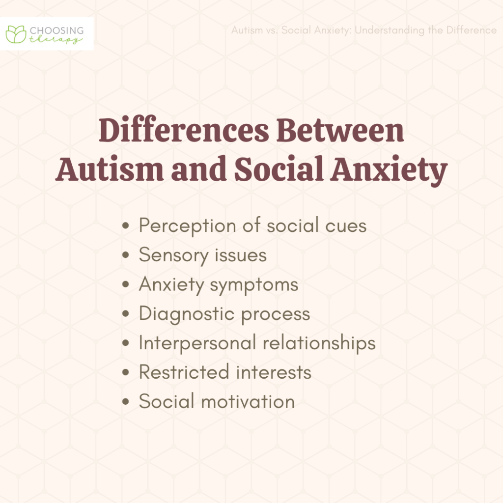 Social Anxiety or Autism How to Tell the Difference