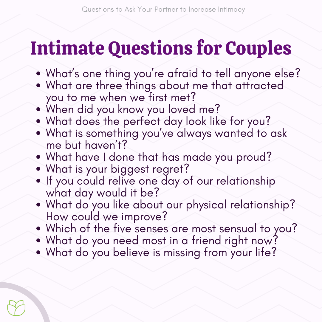 50 Questions To Increase Intimacy