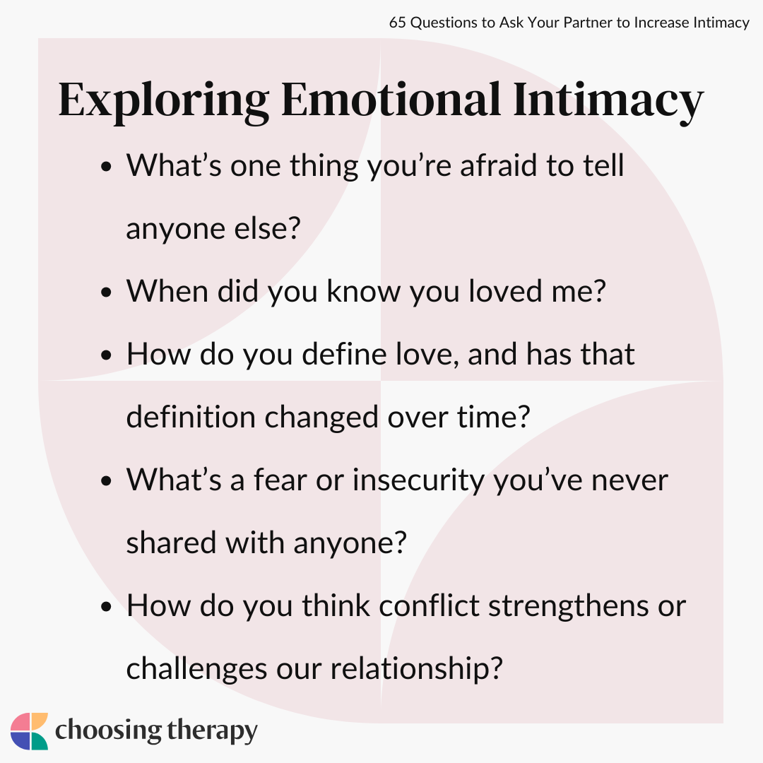 50 Questions To Increase Intimacy