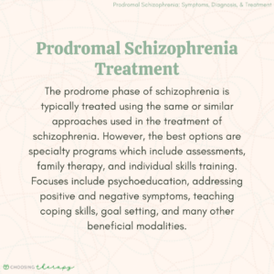 Prodromal Schizophrenia Treatment
