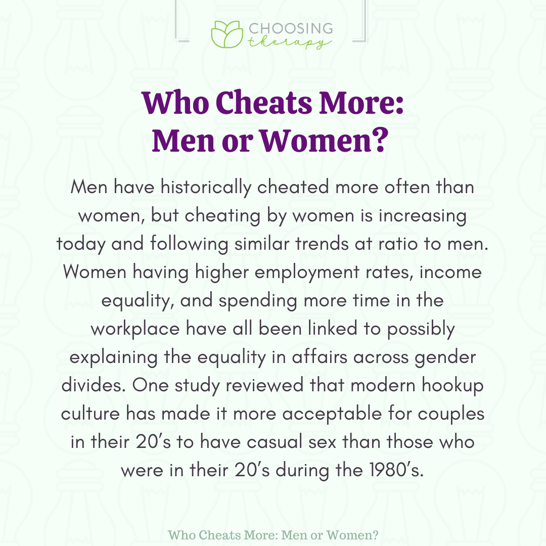Who Cheats More Men Or Women? (37 Infidelity Statistics) - The Hive Law
