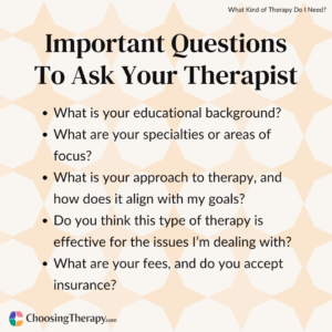 Important Questions To Ask Your Therapist