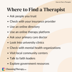 Where to Find a Therapist