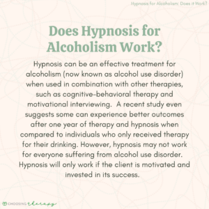 Does Hypnosis for Alcoholism Work?