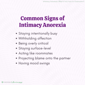 Common Signs of Intimacy Anorexia