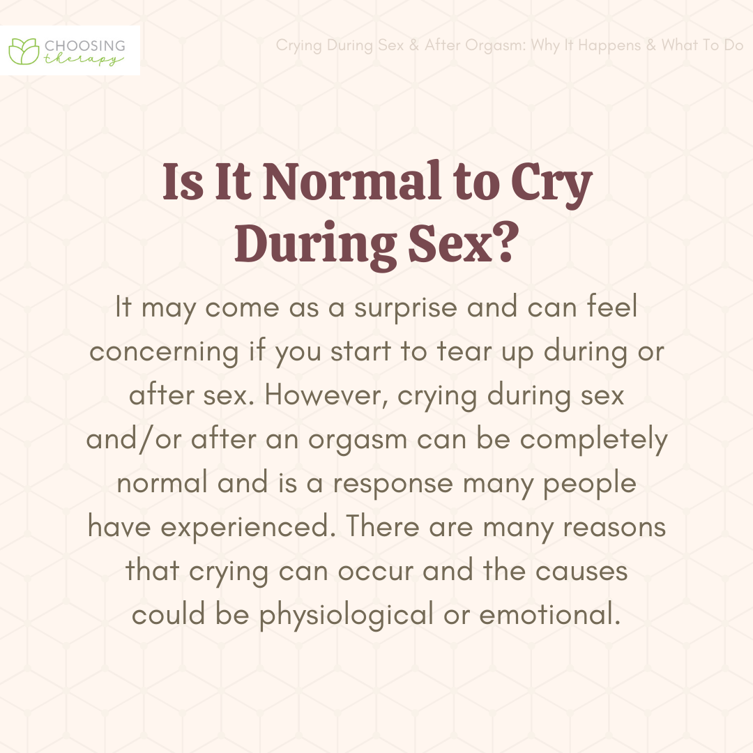 Crying During Sex Is It Normal and Why Does It Happen?