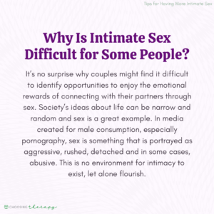 Why Is Intimate Sex Difficult for Some People?