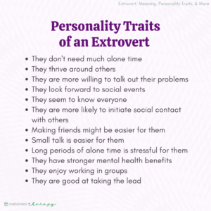 Personality Traits of an Extrovert 