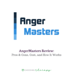 The image shows the logo for the company AngerMasters with the title: "AngerMasters Review 2023: Pros & Cons, Cost, & How It Works"