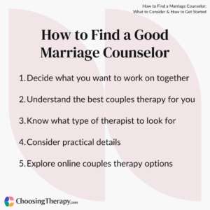 How to Find a Good Marriage Counselor