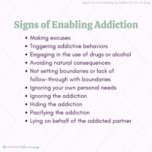 Signs of Enabling an Addict