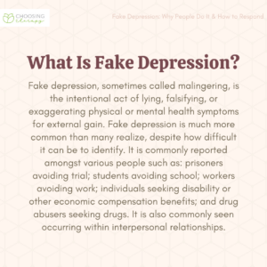 What Is Fake Depression?