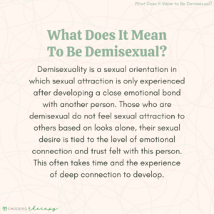 What Does It Mean To Be Demisexual