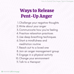 Releasing Pent-Up Anger
