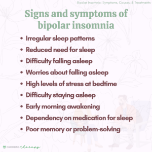Signs and symptoms of bipolar insomnia