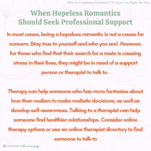 When Hopeless Romantics Should Seek Professional Support 