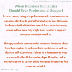 When Hopeless Romantics Should Seek Professional Support
