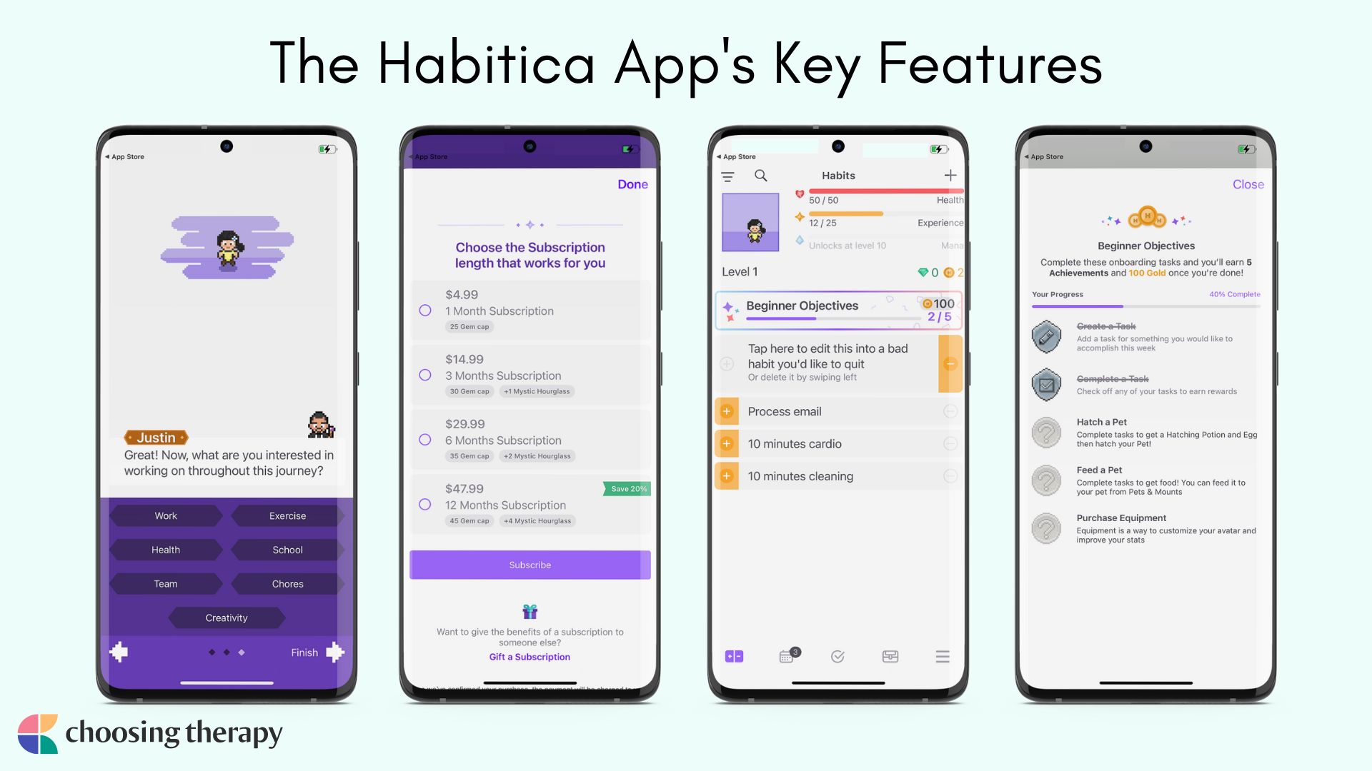 Image of The Habitica App's Key Features