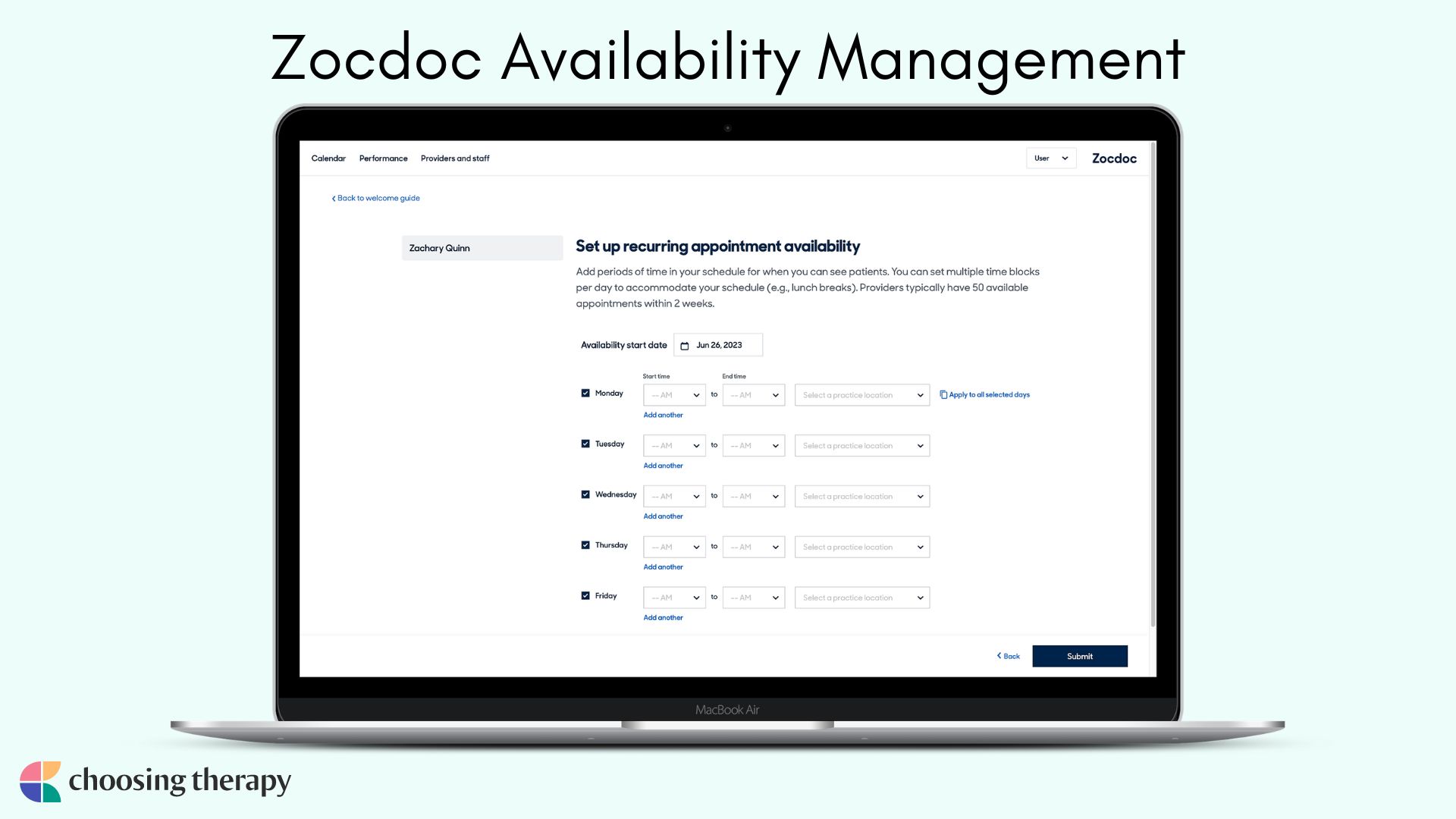 Image of Zocdoc Availability Management