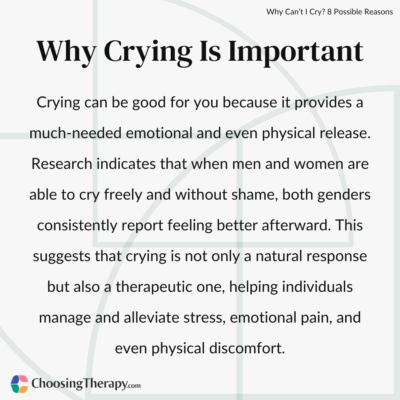 Why Can't I Cry Even Though I'm Sad?