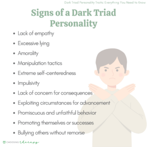 Signs of a Dark Triad Personality