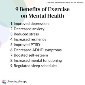 9 Benefits of Exercise on Mental Health