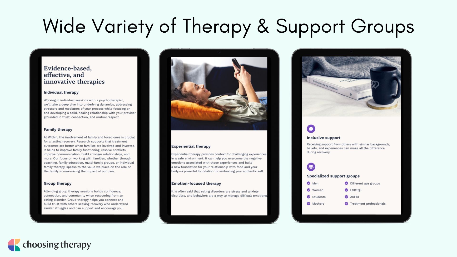 Image of Wide Variety of Therapy & Support Groups