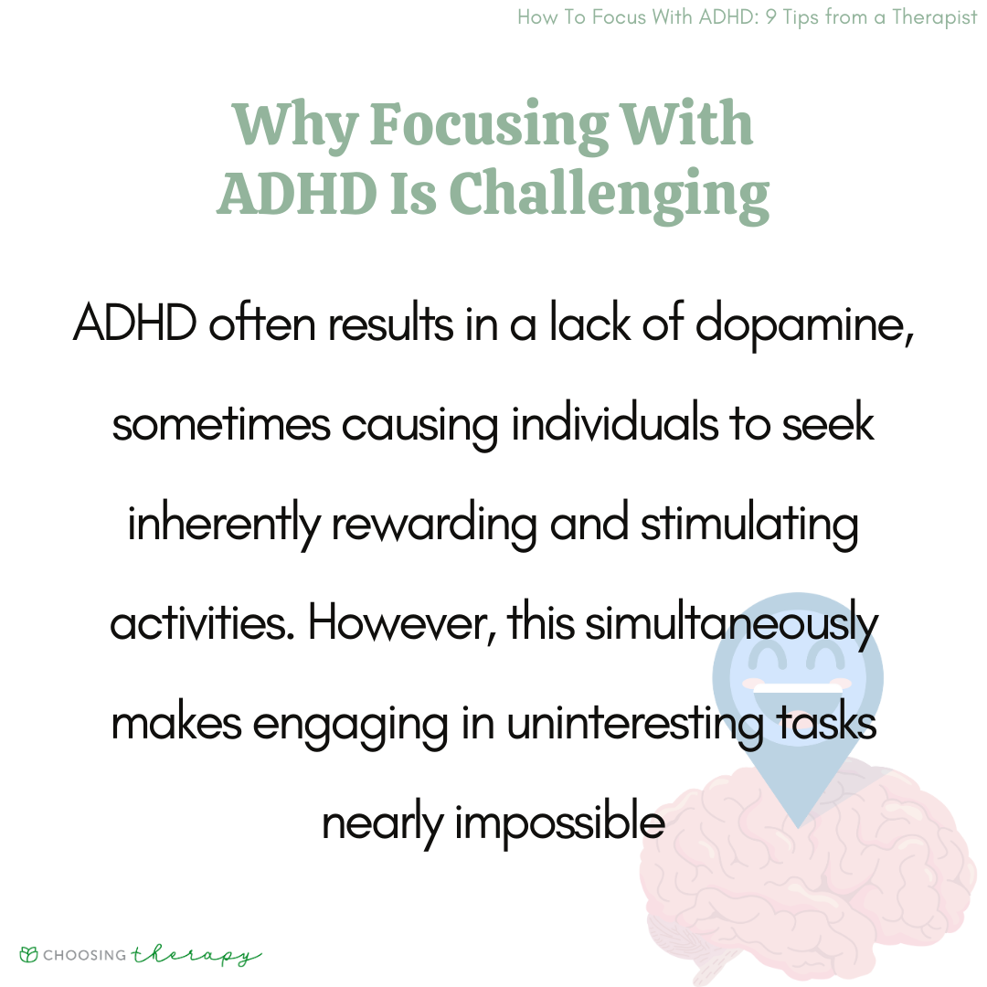How To Focus With ADHD 9 Tips from a Therapist Choosing Therapy