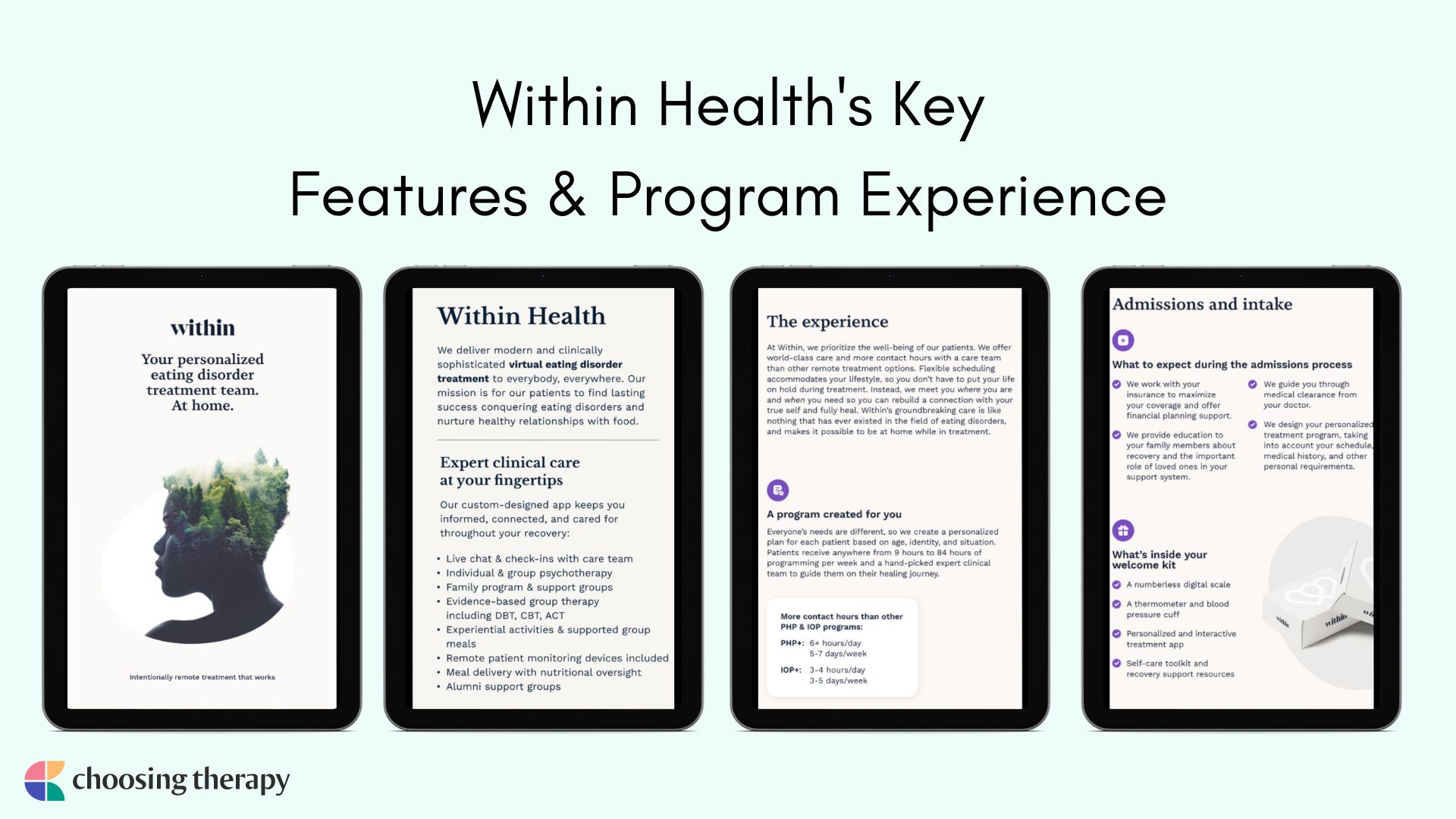 Image of Within Health's Key Features & Program Experience