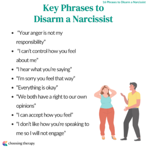 Key Phrases to Disarm a Narcissist