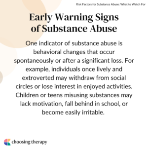 Early Warning Signs of Substance Abuse