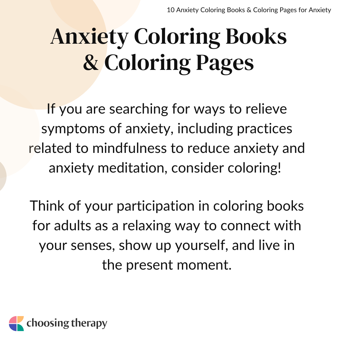 Anxiety Relief Coloring Book: Mindfulness Stress Reliever For Teens And  Adults | Overthinking Therapy | Reduce Bad Mood And Keep Calm | Relaxation  And