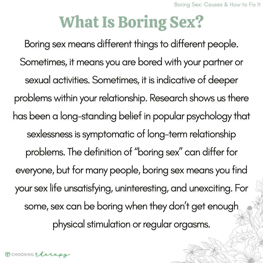 What Causes Boring Sex and How to Fix It